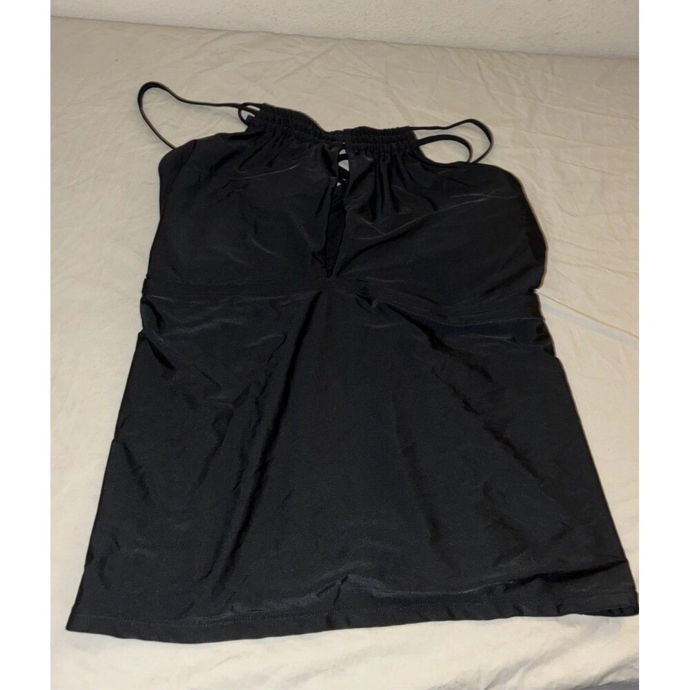 Time And Tru 2XL (20W-22W) Black Swimwear Top